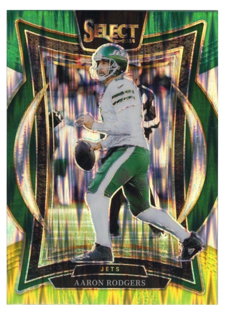 2024 Panini Select Aaron Rodgers Green Mojo #40 card