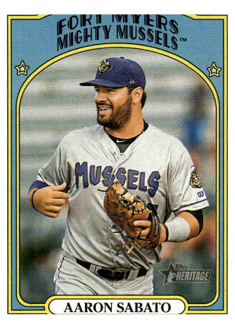 2021 Topps Heritage Minor League Base Set Aaron Sabato #22 card