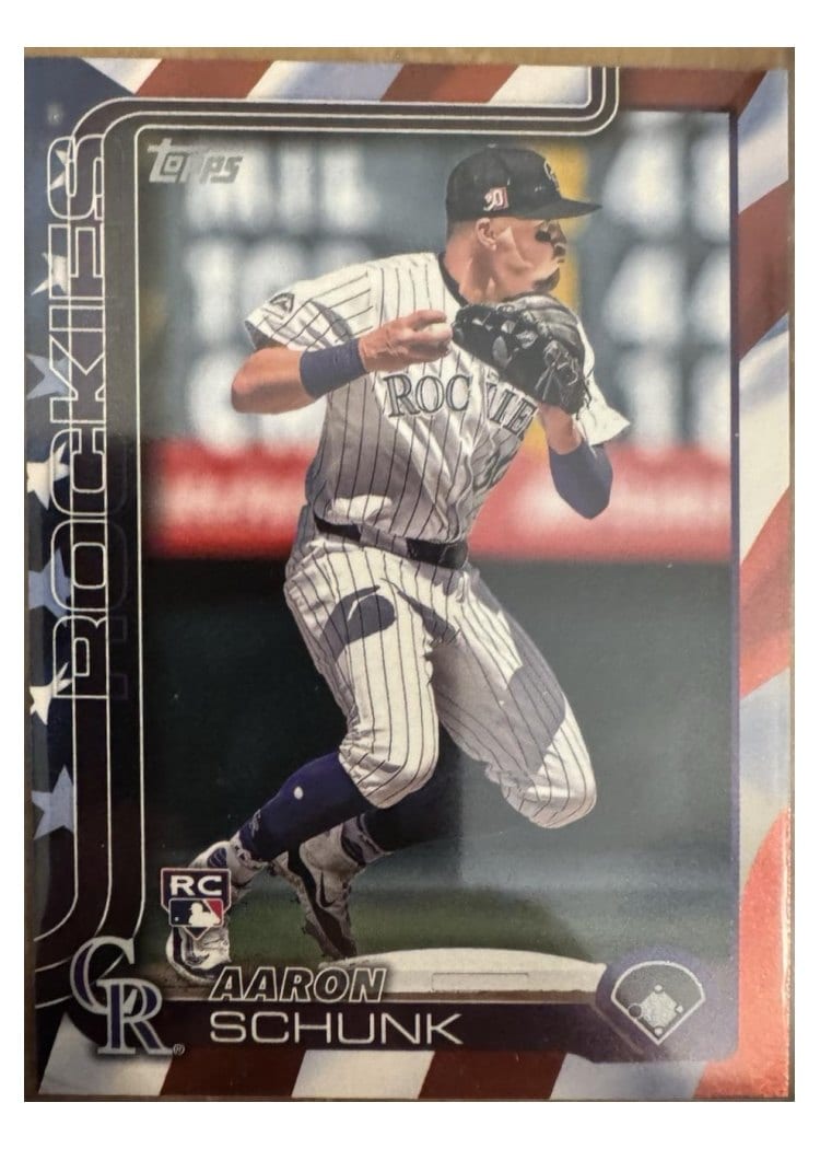 2025 Topps Base Set Aaron Schunk #196 card