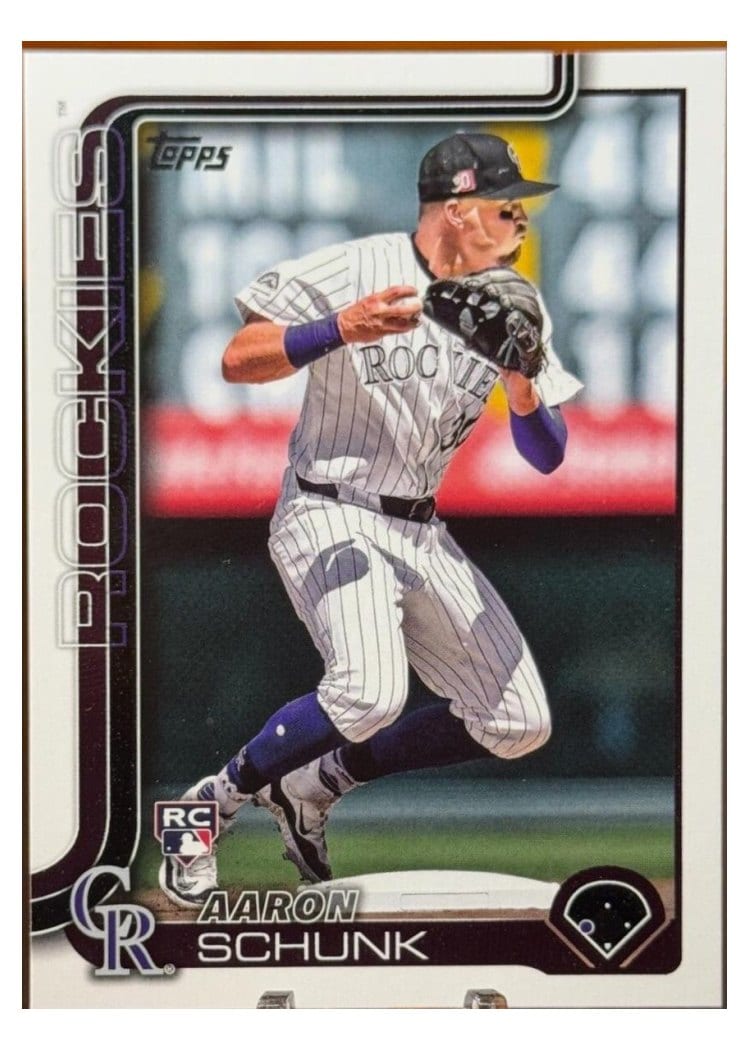 2025 Topps Base Set Aaron Schunk #196 card