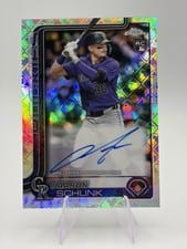 2025 Topps Chrome Logofractor Edition Rookie Autographs Aaron Schunk #RA-AS card