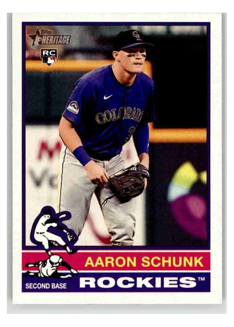 2025 Topps Heritage Base Set Aaron Schunk #90 card