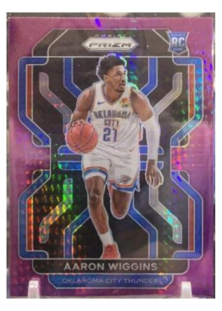 2021-22 Panini Prizm Base Set Aaron Wiggins Purple Hyper Prizm #286 card