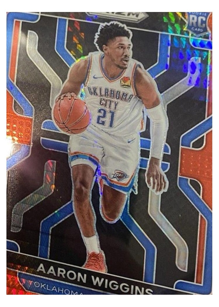 2021-22 Panini Prizm Base Set Aaron Wiggins Red Hyper Prizm #286 card