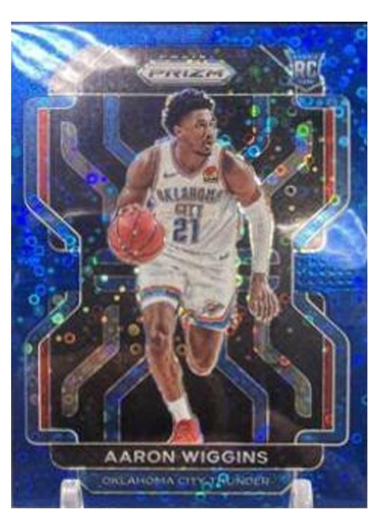 2021-22 Panini Prizm Base Set Aaron Wiggins Fast Break Blue Prizm #286 card