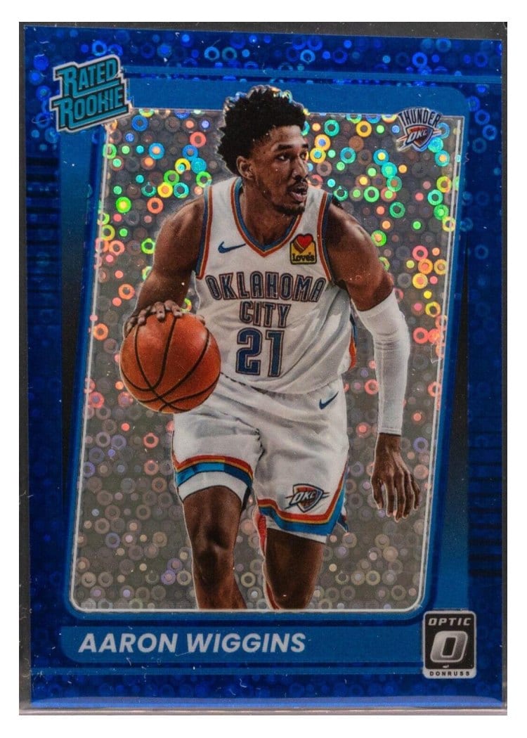 2021 Panini Donruss Optic Aaron Wiggins Fast Break Blue #191 card