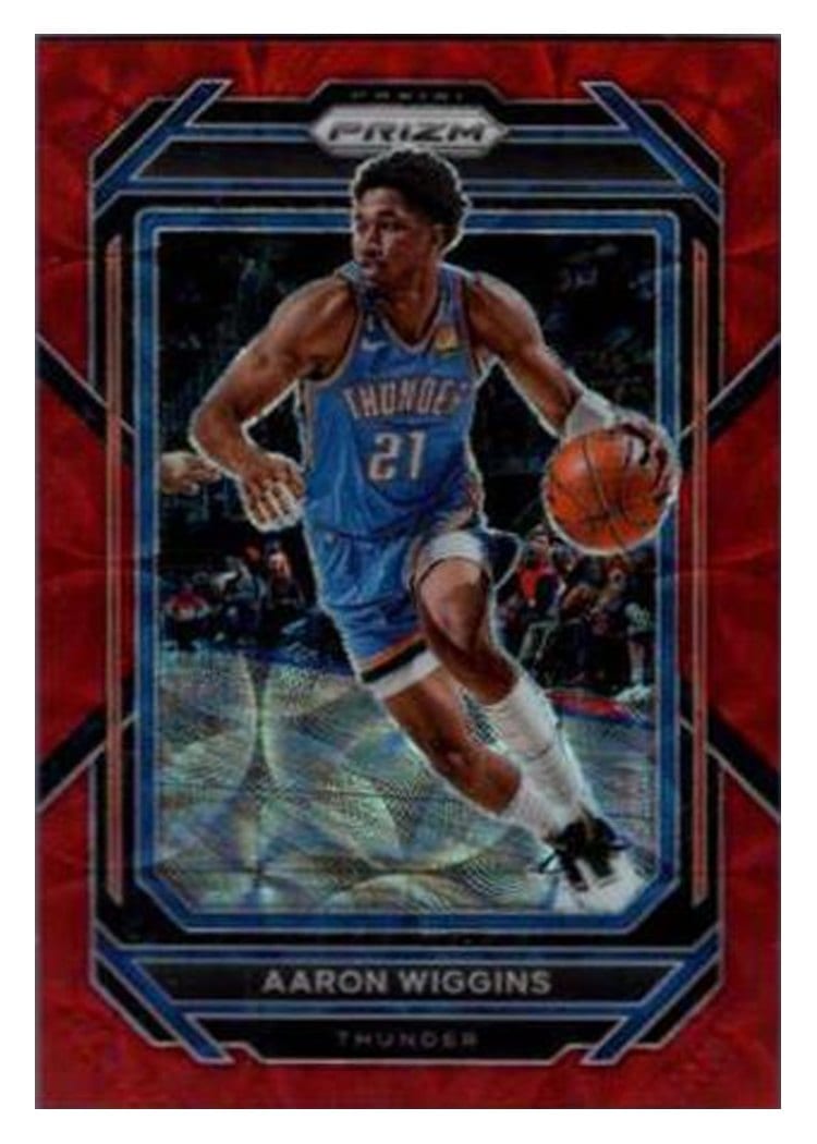 2022-23 Panini Prizm Base Set Aaron Wiggins Choice Red Prizm #65 card