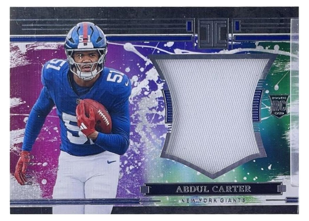 2025 Panini Impeccable RC Logo Patches Abdul Carter #7 card