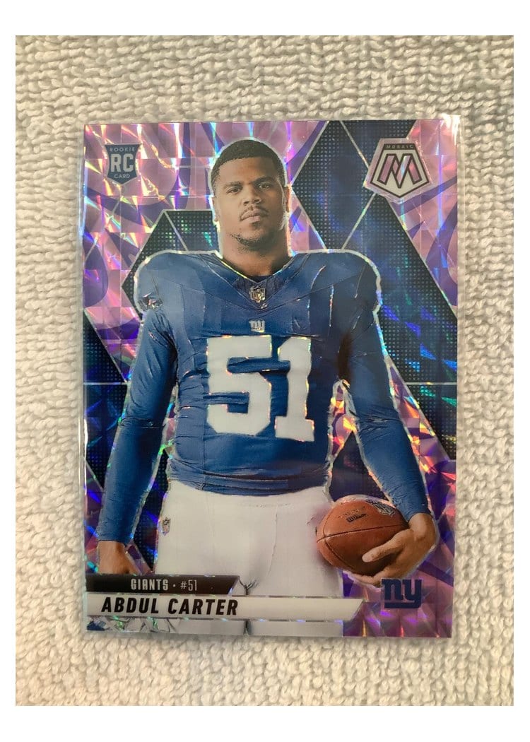 2025 Panini Mosaic Base Set Abdul Carter Reactive Purple #282 card