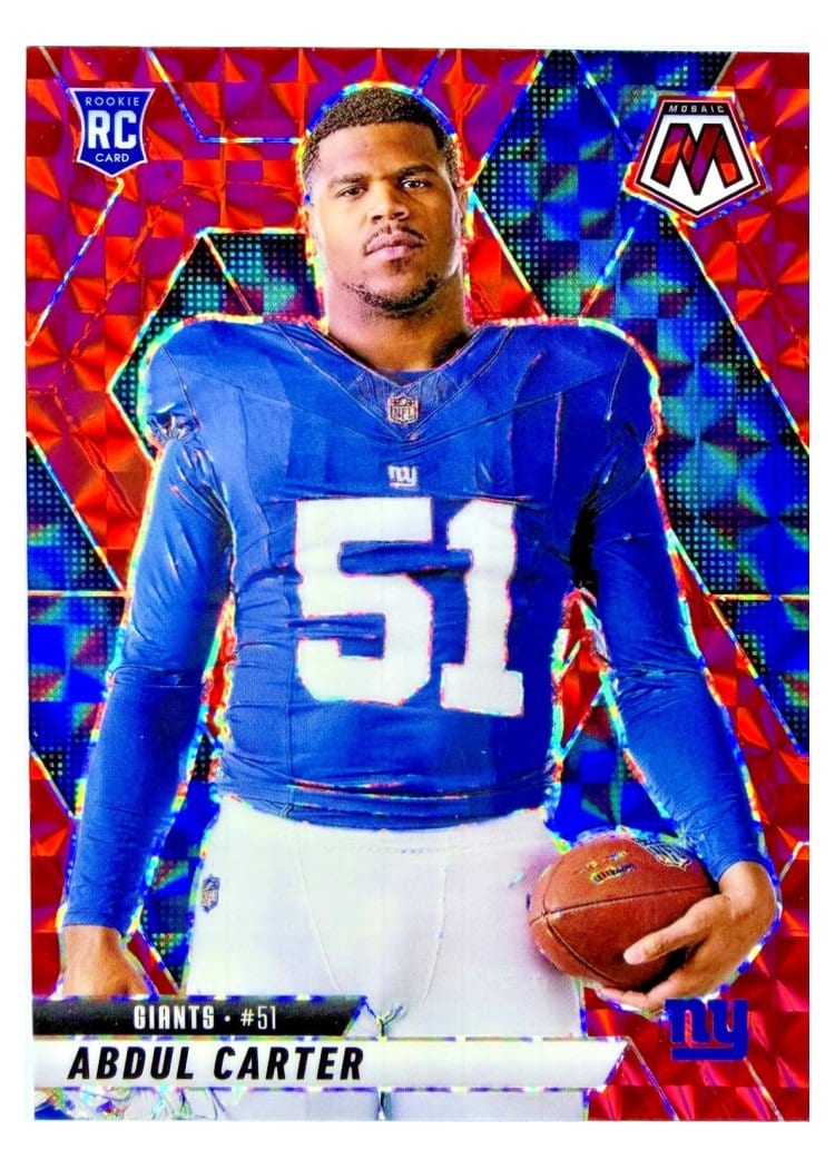 2025 Panini Mosaic Base Set Abdul Carter Red #282 card