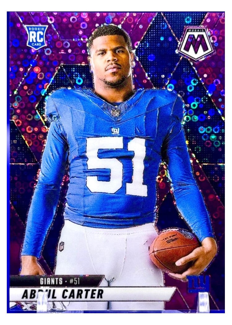 2025 Panini Mosaic Base Set Abdul Carter No Huddle Purple #282 card