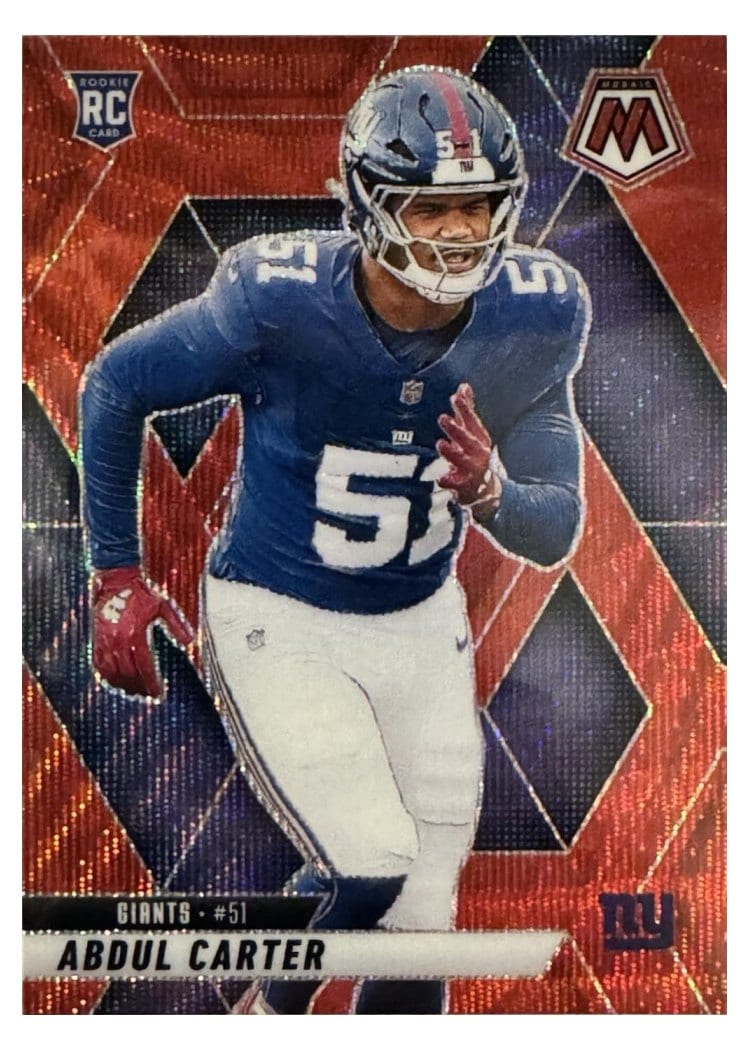 2025 Panini Mosaic Base Set Abdul Carter Red Wave #317 card