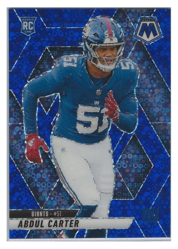 2025 Panini Mosaic Base Set Abdul Carter No Huddle Blue #317 card