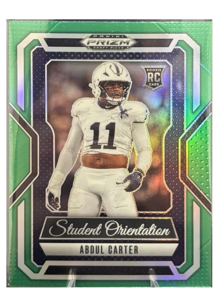 2025 Panini Prizm Draft Picks Student Orientation Abdul Carter #10 card
