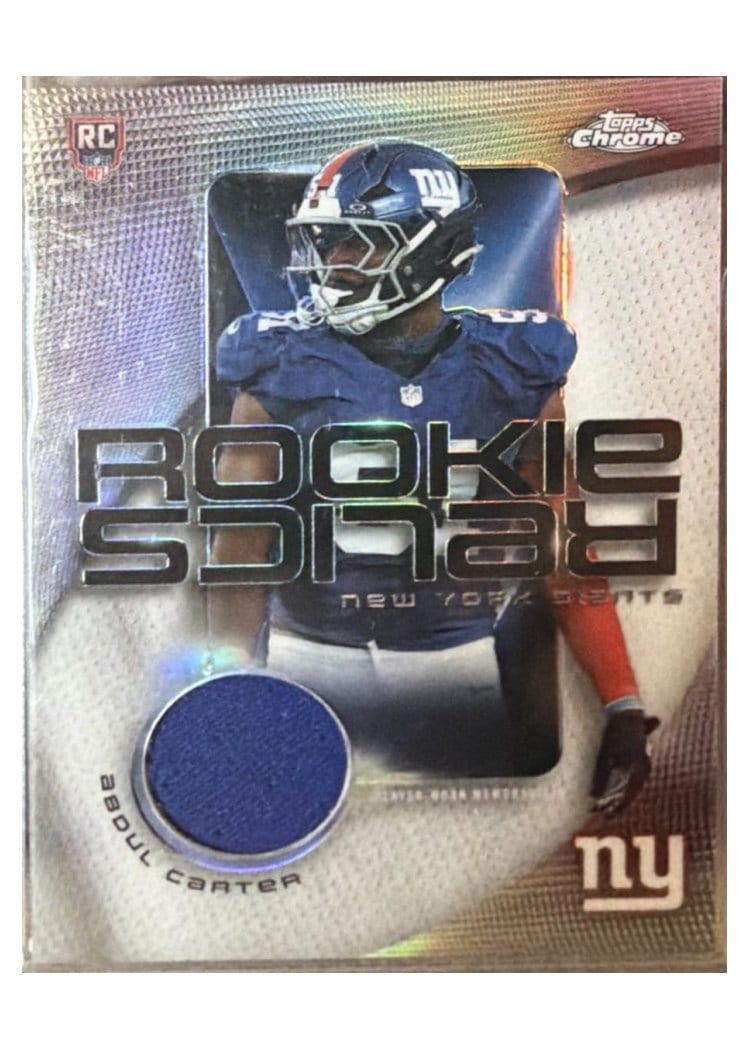 2025 Topps Chrome Rookie Relics Abdul Carter #RR-AC card