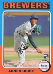 2024 Topps Heritage Mini Base Set Abner Uribe #160 card