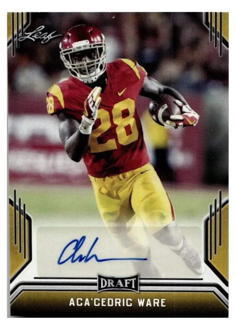 2019 Leaf Draft Autograph Aca'Cedric Ware #BA-ACW card
