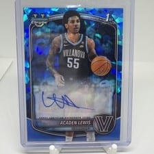 2025-26 Bowman Sapphire Chrome Prospect Autographs Sapphire Acaden Lewis #CPA-AL card