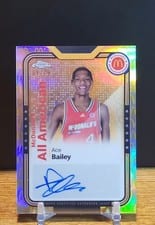 2024 Topps Chrome McDonald's All-American All-American Autographs Refractor Ace Bailey #SMS-AIR card