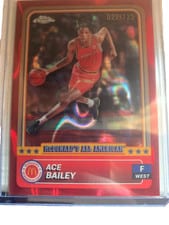 2024 Topps Chrome McDonald's All-American Base Set Ace Bailey #34 card