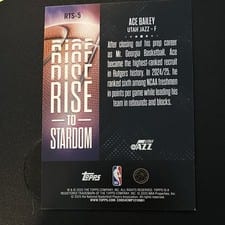 2025-26 Topps Rise to Stardom Ace Bailey #RTS-5 card