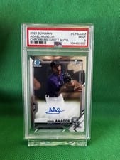 2021 Bowman Chrome Prospect Autographs Adael Amador #CPA-AAM card