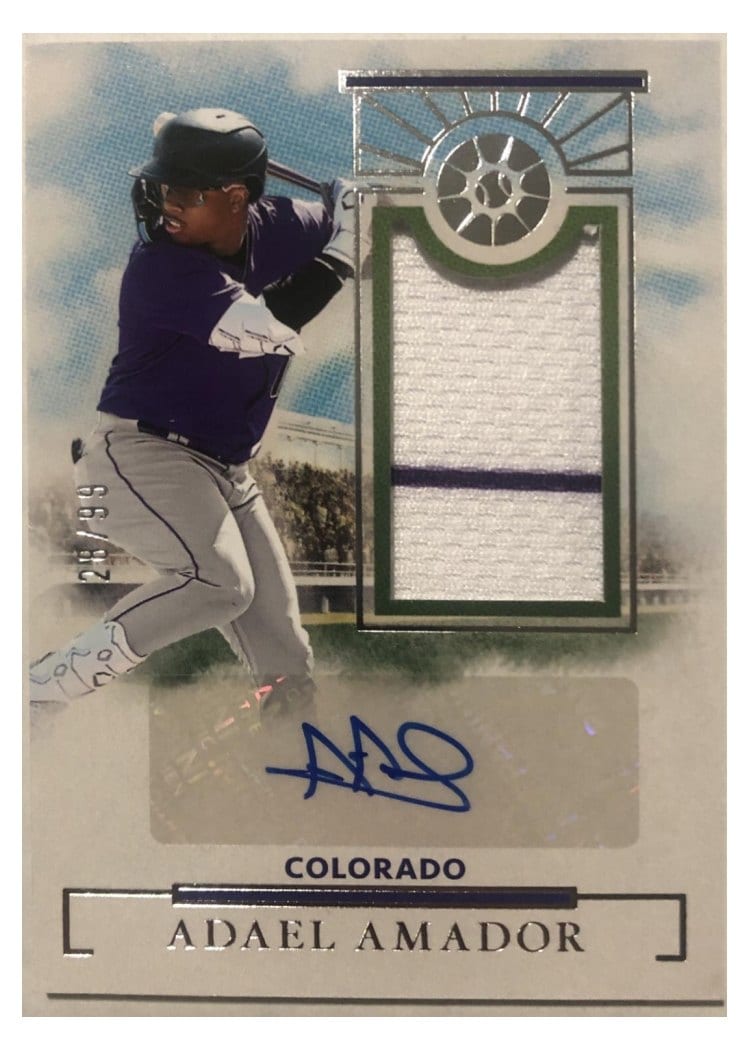 2024 Panini Boys of Summer Prospect Material Signatures Adael Amador #PMS-AA card