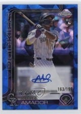 2025 Topps Chrome Sapphire Rookie Autographs Sapphire Adael Amador #RA-AA card