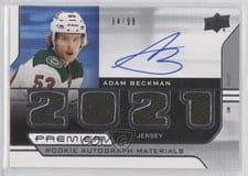 2021-22 Upper Deck Premier 2021 Premier Rookie Autograph Jersey Adam Beckman #PRA-AB card