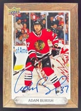 2024-25 Upper Deck Engrained Icons Beehive Portrait Signatures Adam Burish #BH-AB card