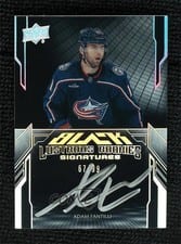 2023-24 SPx UD Black Lustrous Rookie Signatures Adam Fantilli #LRA-AF card
