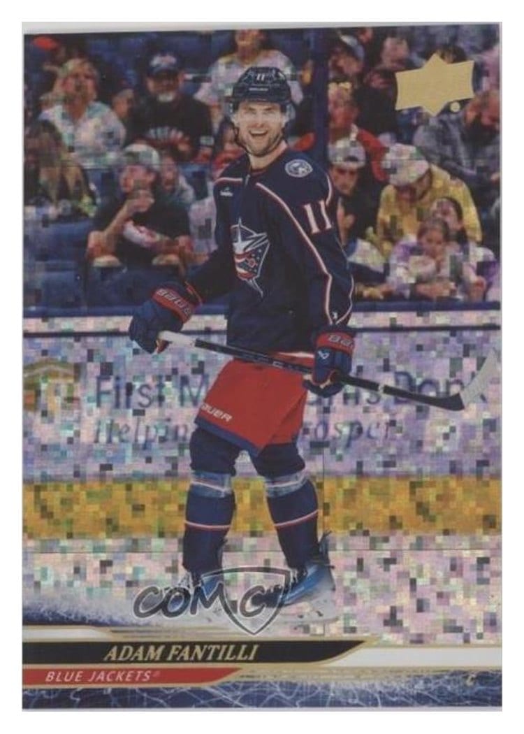 2024-25 Upper Deck Base Set Adam Fantilli Speckled Rainbow #54 card