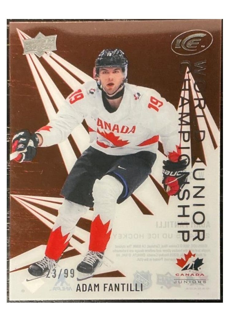 2024-25 Upper Deck Ice World Junior Championship Adam Fantilli #WJC-5 card