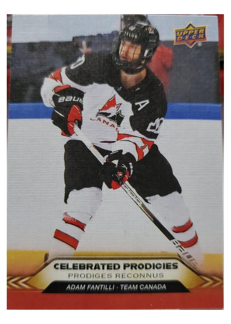 2025-26 Tim Hortons Team Canada Olympic Hockey Celebrated Prodigies Adam Fantilli #CP-12 card
