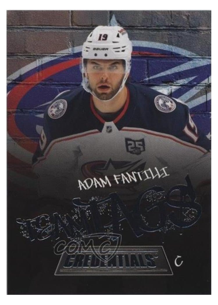 2025-26 Upper Deck Credentials Team Tags Adam Fantilli #TT-22 card
