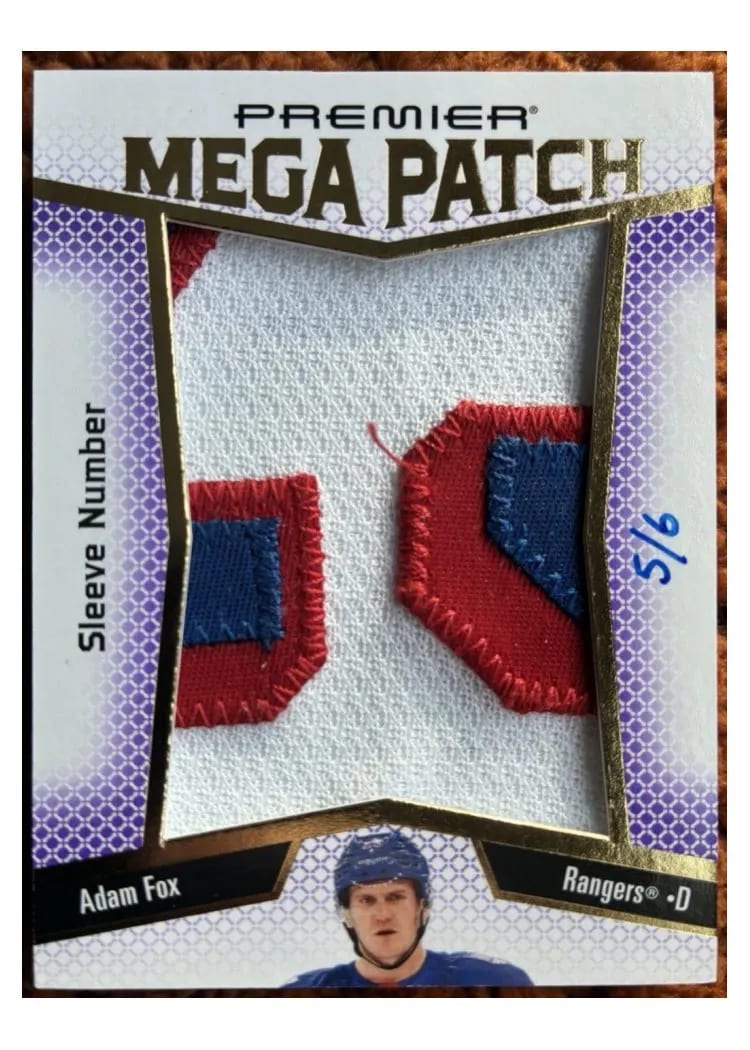 2025 Upper Deck Premier Mega Patch Adam Fox #PMP-AF card