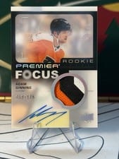 2023-24 Upper Deck Premier Premier Focus Autograph Patch Rookies Adam Ginning #PFR-AG card