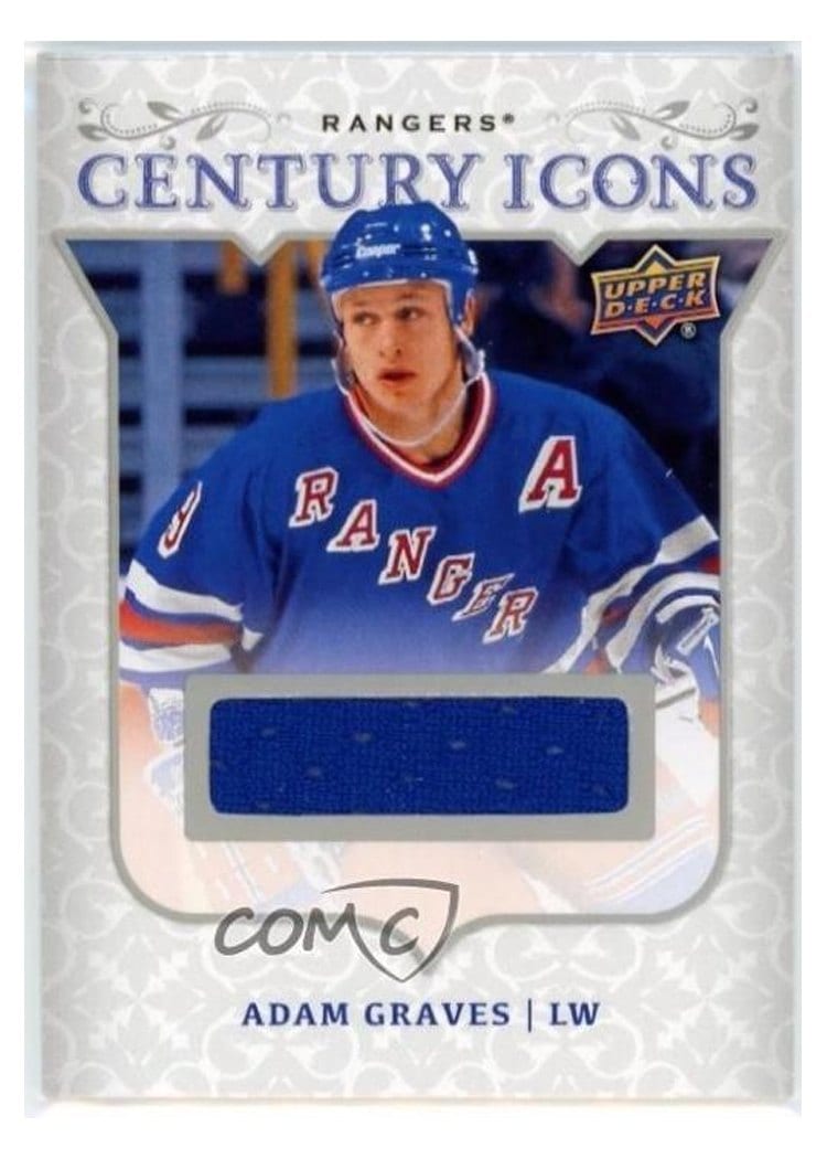 2025-26 Upper Deck New York Rangers Centennial Century Icon Relics Adam Graves #CI-AG card