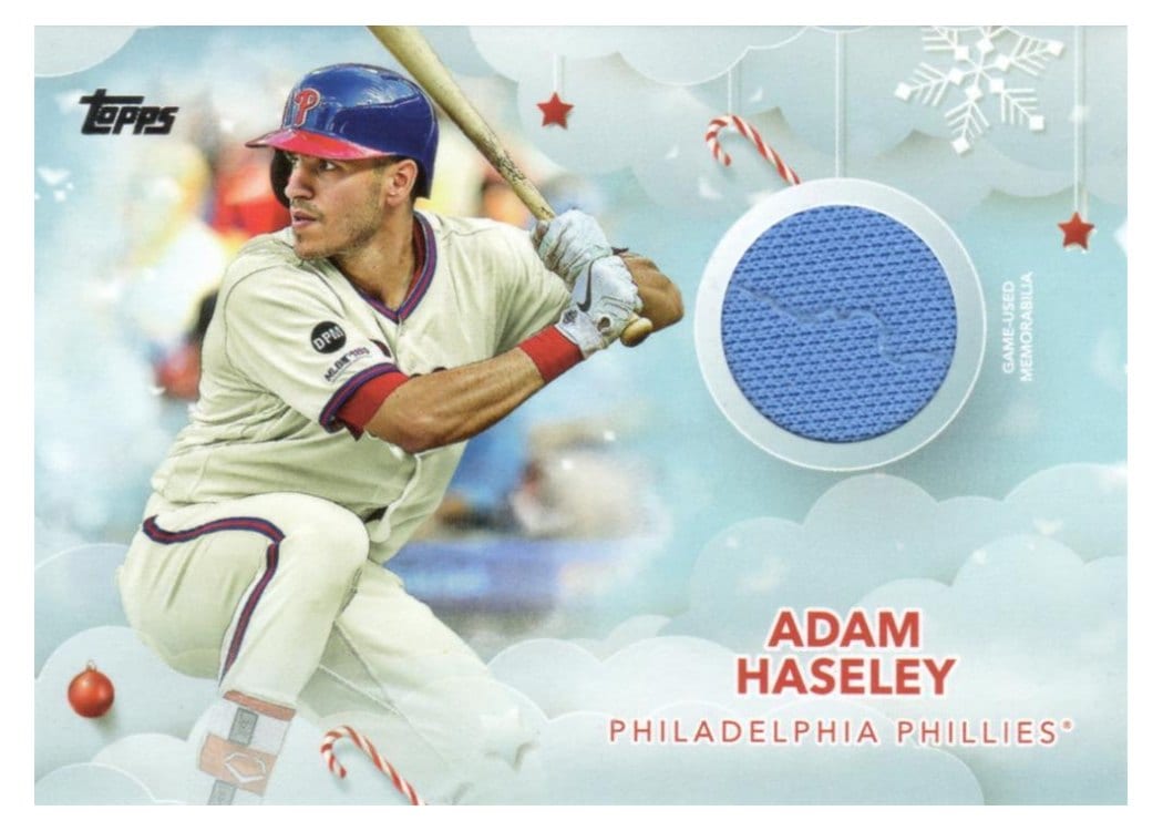 2020 Topps Holiday Relics Adam Haseley #WHR-AH card