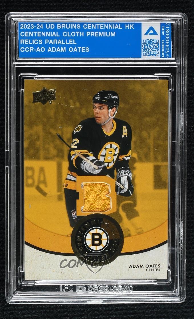 2023-24 Upper Deck Boston Bruins Centennial Centennial Cloth Premium Relics Adam Oates #CCR-AO card