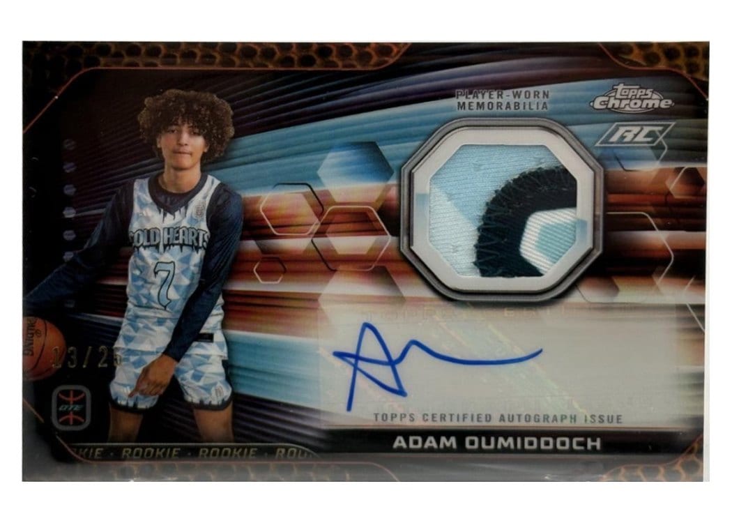 2023-24 Topps Chrome OTE Rookie Jersey Autographs Adam Oumiddoch #RJA-AO card