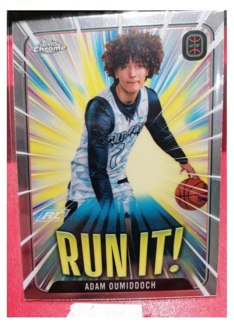 2023-24 Topps Chrome OTE Run It! Adam Oumiddoch #RI-13 card
