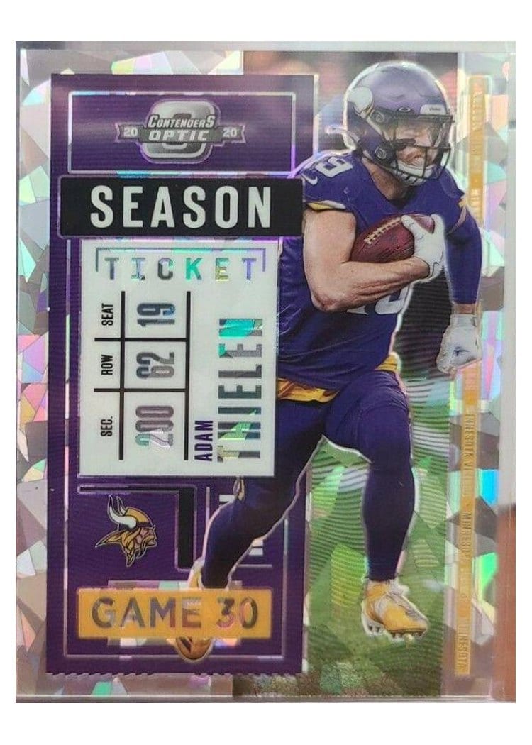 2020 Panini Contenders Optic Base Set Adam Thielen Cracked Ice #38 card