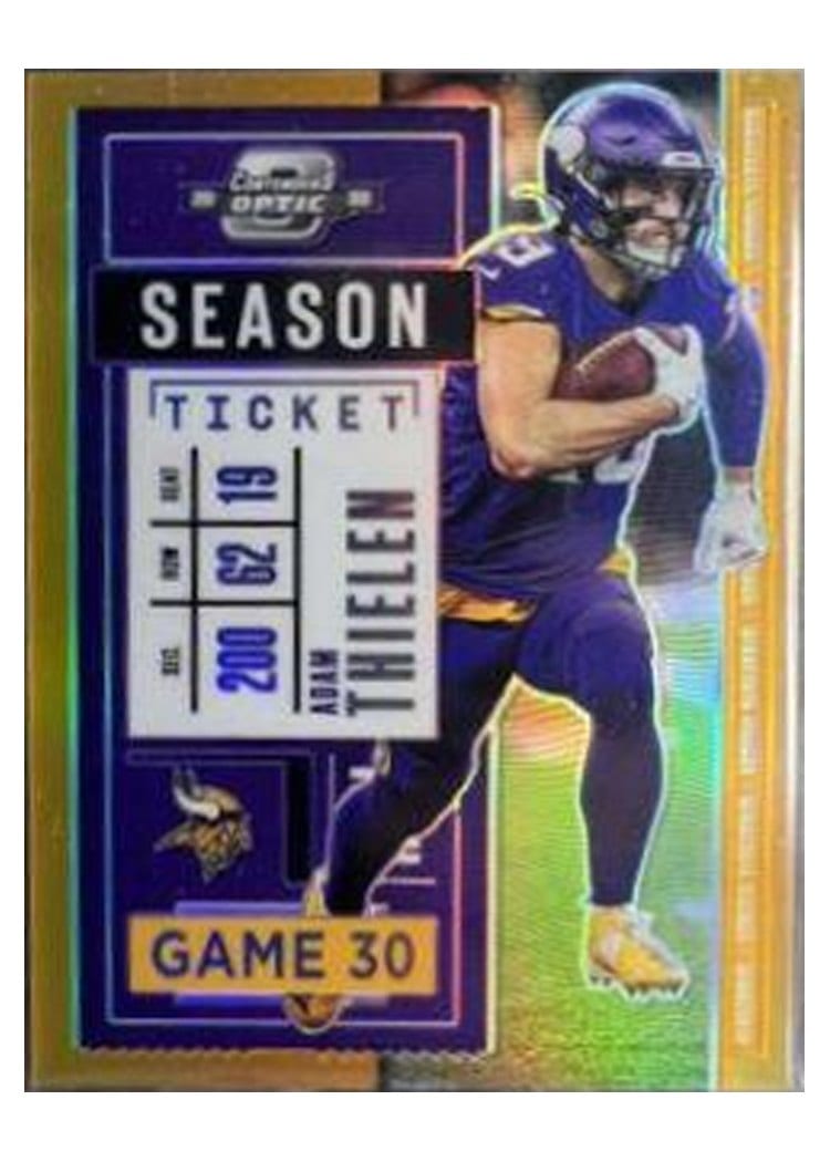 2020 Panini Contenders Optic Base Set Adam Thielen Orange #38 card