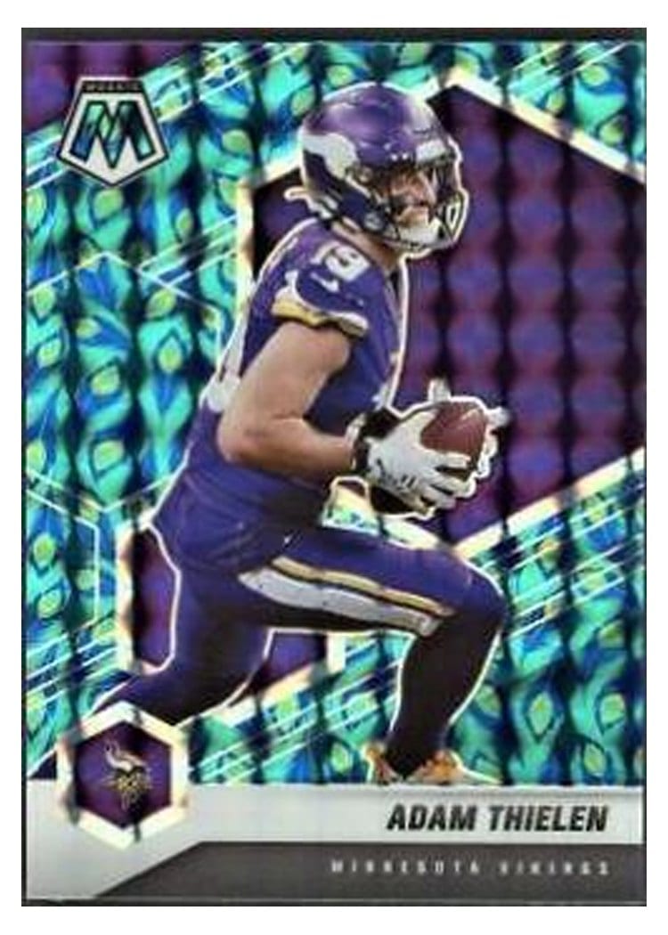 2021 Panini Mosaic Base Set Adam Thielen Choice Peacock Mosaic #133 card