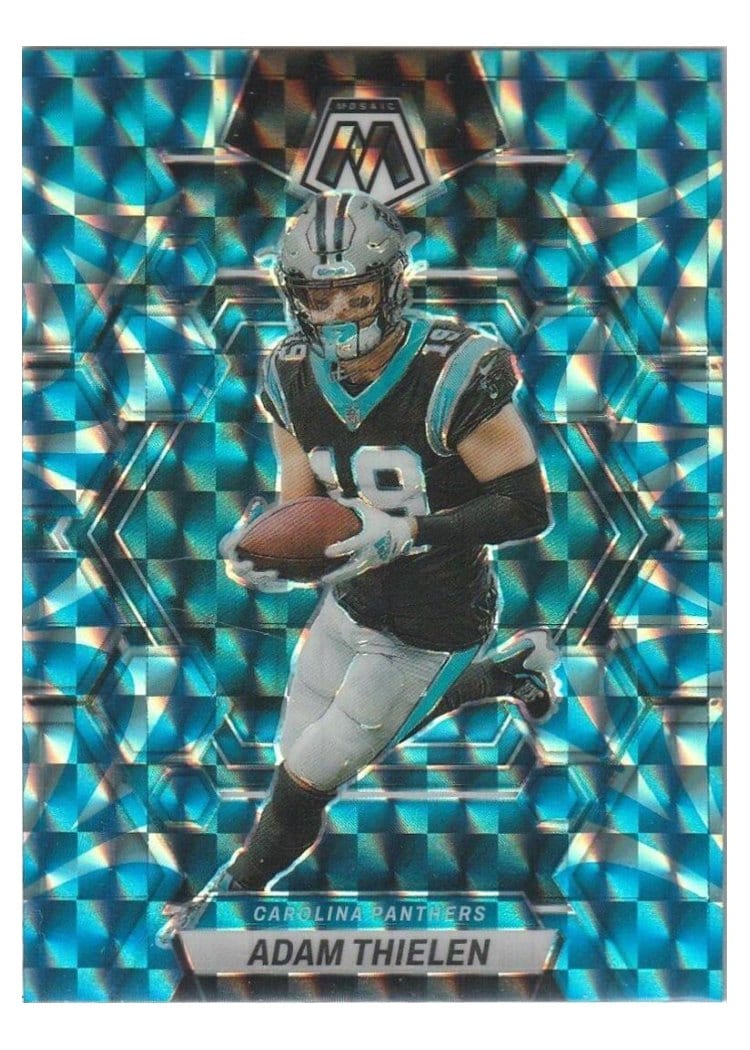 2023 Panini Mosaic Base Set Adam Thielen Reactive Blue #28 card