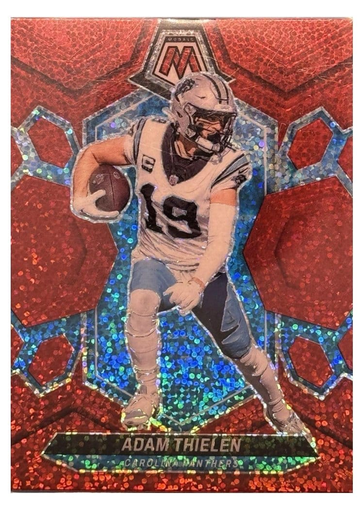 2024 Panini Mosaic Base Set Adam Thielen Red Sparkle #31 card