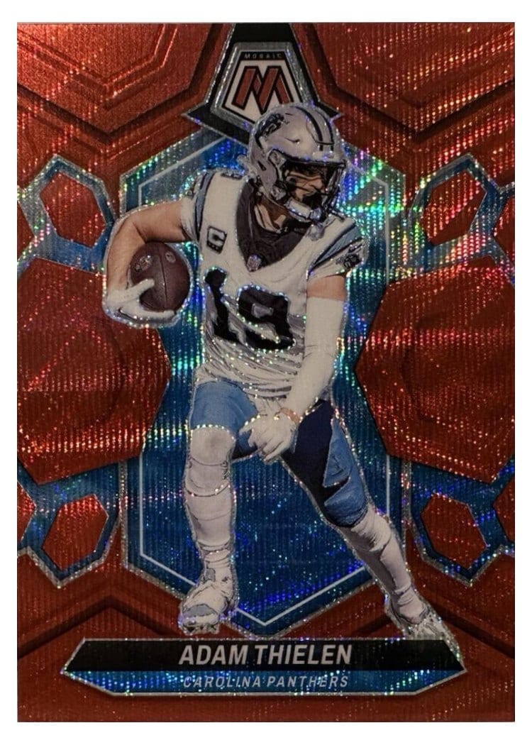 2024 Panini Mosaic Base Set Adam Thielen Red Wave #31 card