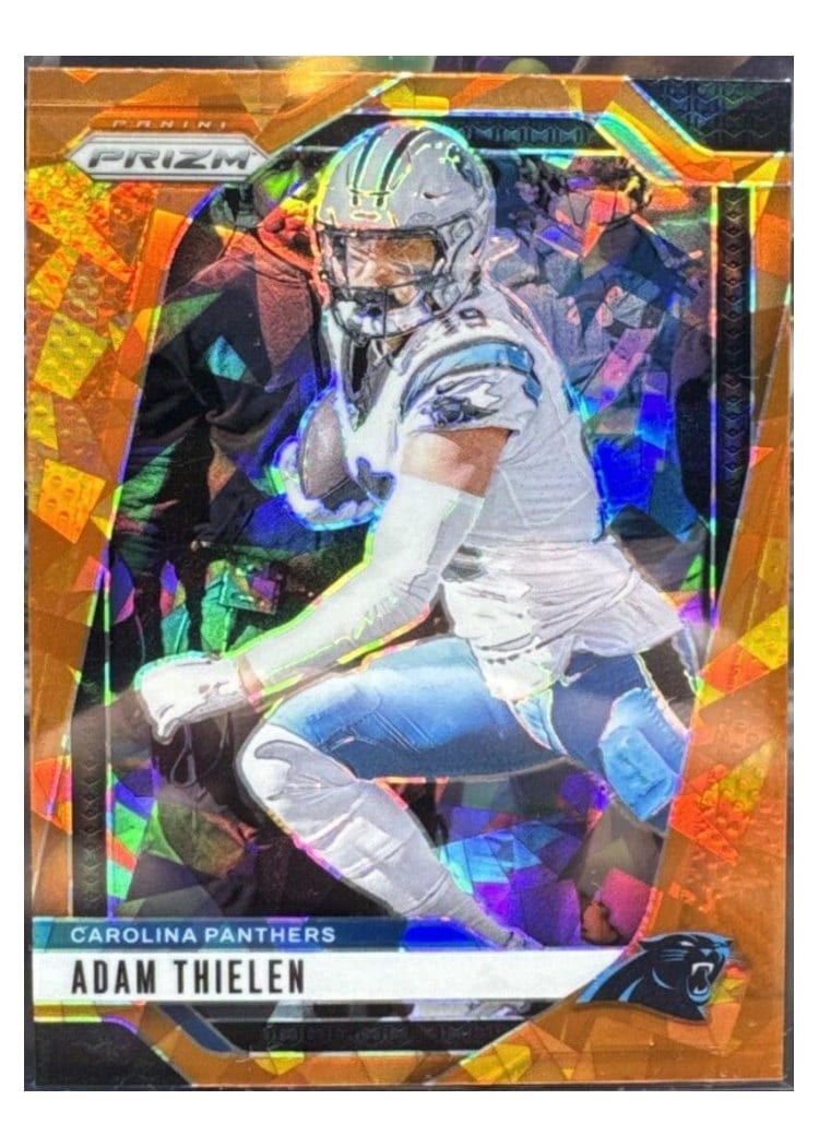 2024 Panini Prizm Base Set Adam Thielen Orange Ice #39 card
