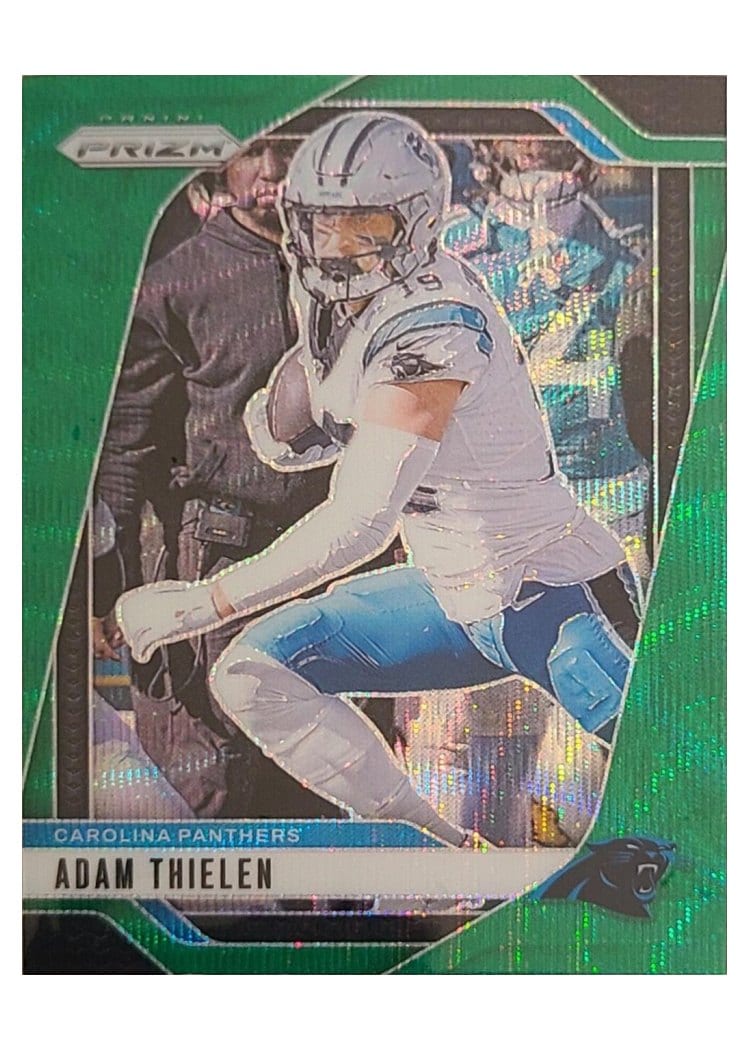 2024 Panini Prizm Base Set Adam Thielen Green Wave #39 card
